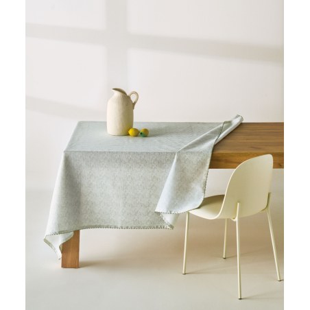 Τραπεζομάντηλο Kentia Flos White- Light Green 140x220