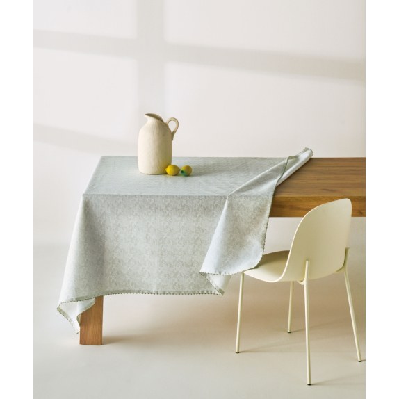 Τραπεζομάντηλο Kentia Flos White- Light Green 140x260