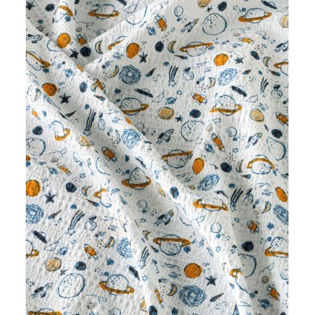 Κουβέρτα Κούνιας kentia Garnet White-Blue-Orange 100x140