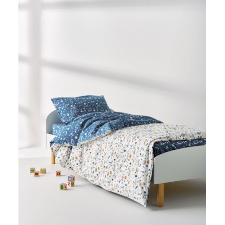 Παιδικό Κουβερλί Μονό Kentia Garnet White-Blue 160x240