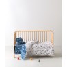 Σετ Σεντόνια Λίκνου 2 Τεμαχίων Kentia Garnet White-Blue-Orange 70x120
