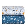 Σετ Σεντόνια Λίκνου 2 Τεμαχίων Kentia Garnet White-Blue-Orange 70x120