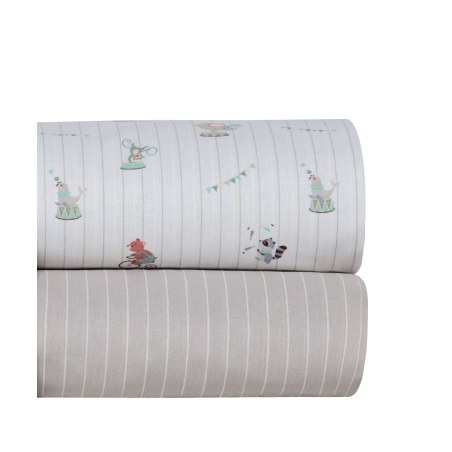 Σετ Σεντόνια Λίκνου 2 Τεμαχίων Kentia Gonzo Cream-Light Beige 70x120