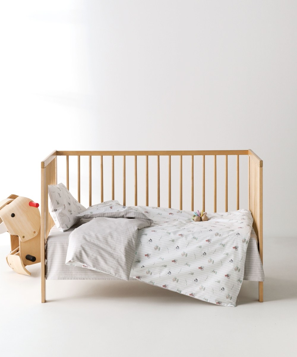 Σετ Σεντόνια Κούνιας 3 Τεμαχίων Kentia Gonzo Cream-Light Beige 120x170