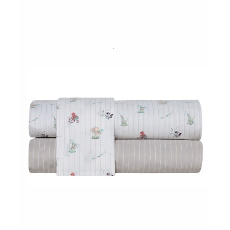 Σετ Σεντόνια Κούνιας 3 Τεμαχίων Kentia Gonzo Cream-Light Beige 120x170