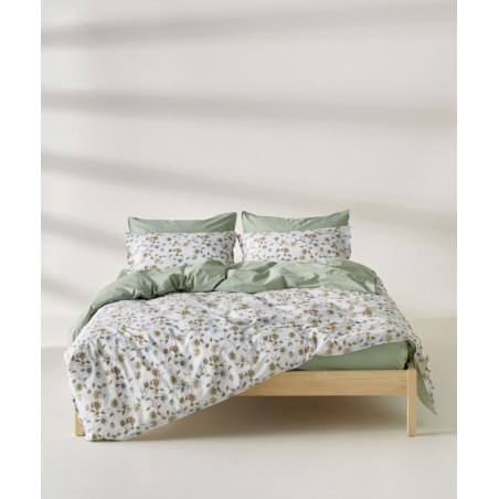 Κουβερλί Υπέρδιπλο Kentia Ifigenia White-Green-Mustard 230x250