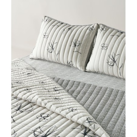 Σετ Κουβερλί Υπέρδιπλο 3 Τεμαχίων Kentia Incu White- Black 220x240