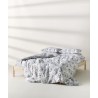 Σετ Παπλωματοθήκη Υπέρδιπλη 3 Τεμαχίων Kentia Incu White- Black 225x245