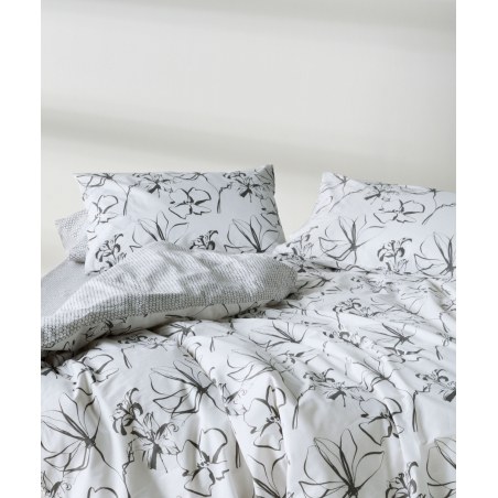 Σετ Παπλωματοθήκη Υπέρδιπλη 3 Τεμαχίων Kentia Incu White- Black 225x245