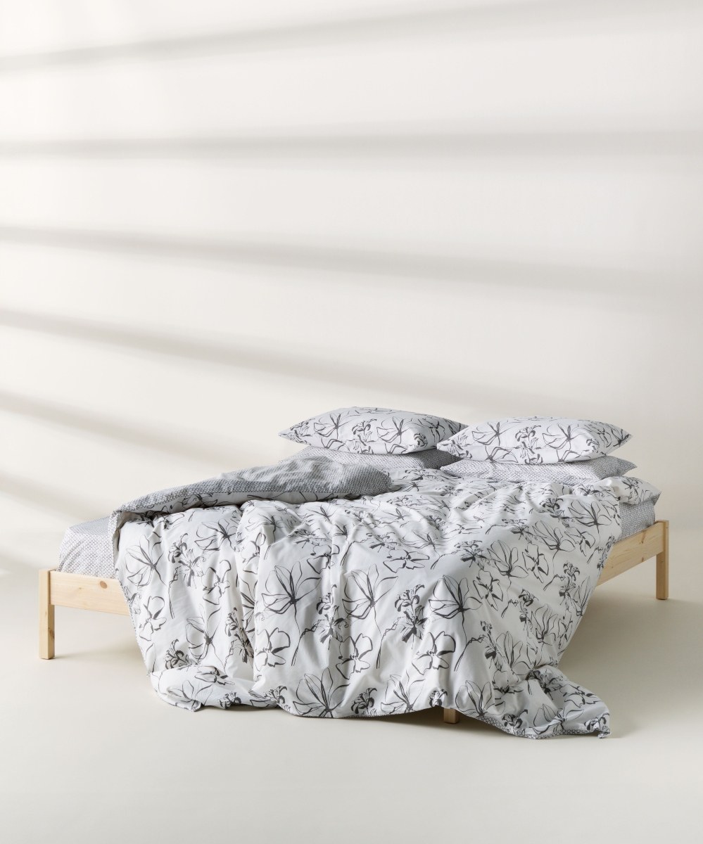 Σετ Σεντόνια King Size 4 Τεμαχίων Kentia Incu White- Black 270x270