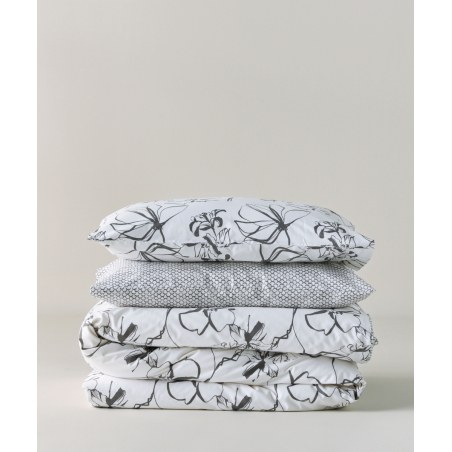 Σετ Σεντόνια King Size 4 Τεμαχίων Kentia Incu White- Black 270x270