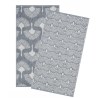 Σετ Πετσέτες Προσώπου 2 Τεμαχίων Kentia Kavan 22 Grey-White 50x90
