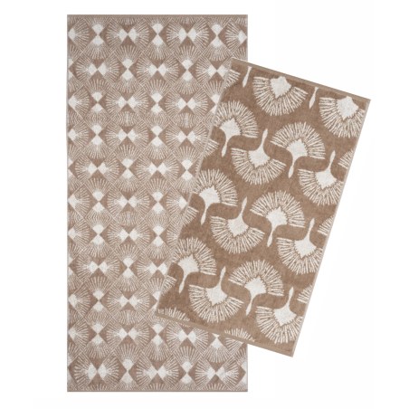 Σετ Πετσέτες 2 Τεμαχίων Kentia Kavan 26 Beige-Ecru 70x140,50x90