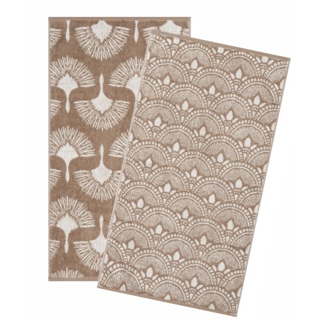 Σετ Πετσέτες Προσώπου 2 Τεμαχίων Kentia Kavan 26 Beige-Ecru 50x90