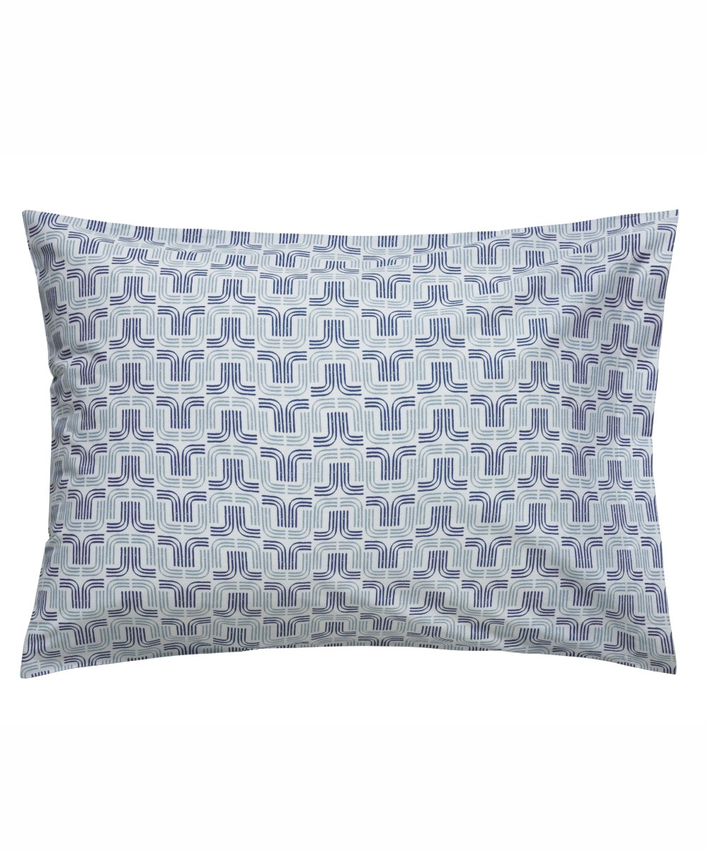 Σετ Μαξιλαροθήκες 2 Τεμαχίων Kentia Kivo A White- Blue- Gray 50x70