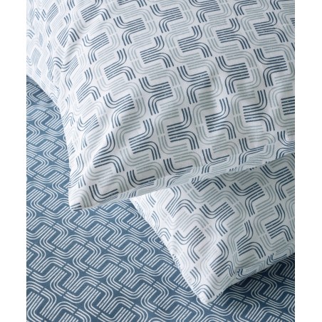 Σετ Μαξιλαροθήκες 2 Τεμαχίων Kentia Kivo A White- Blue- Gray 50x70