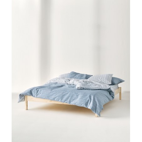 Σετ Σεντόνια Μονά 3 Τεμαχίων Kentia Kivo Blue- White 160x270