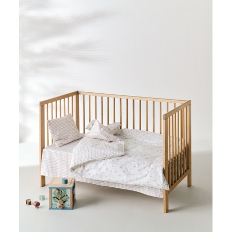 Σετ Σεντόνια Λίκνου 2 Τεμαχίων Kentia Lirio Green-Pink 260x120