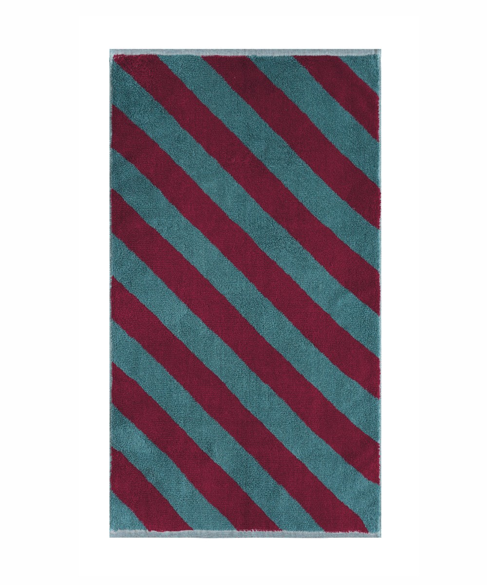 Πετσέτα Προσώπου Kentia Listra 17 Petrol-Red 50x90