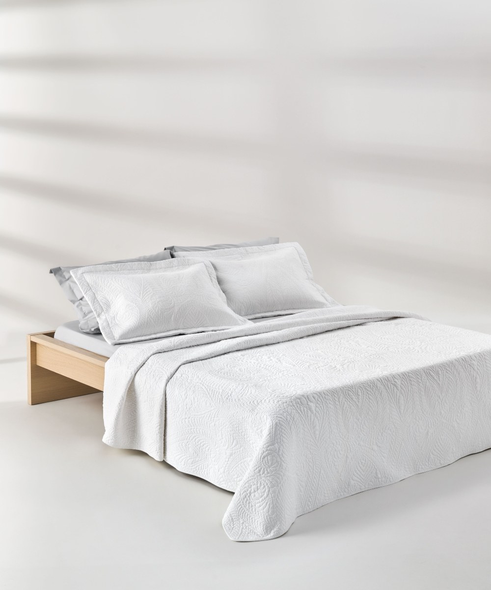 Σετ Κουβερλί Υπέρδιπλο 3 Τεμαχίων Kentia Maldive White 230x250