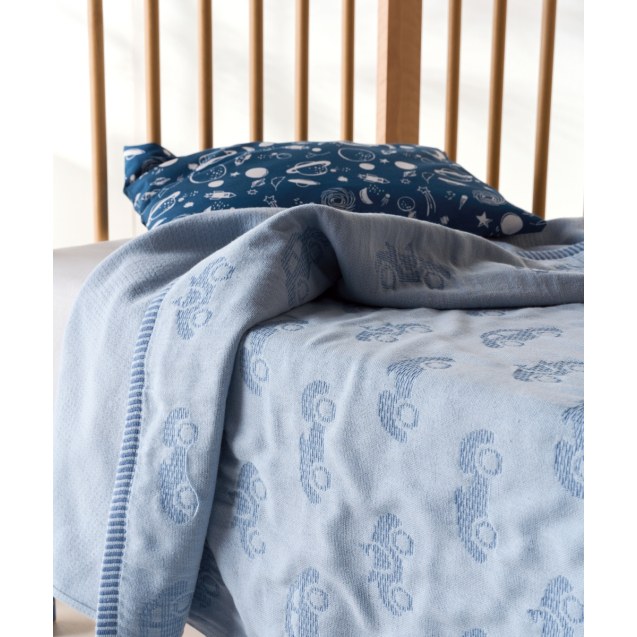 Κουβέρτα Αγκαλιάς Kentia Mobilo Blue 70x100