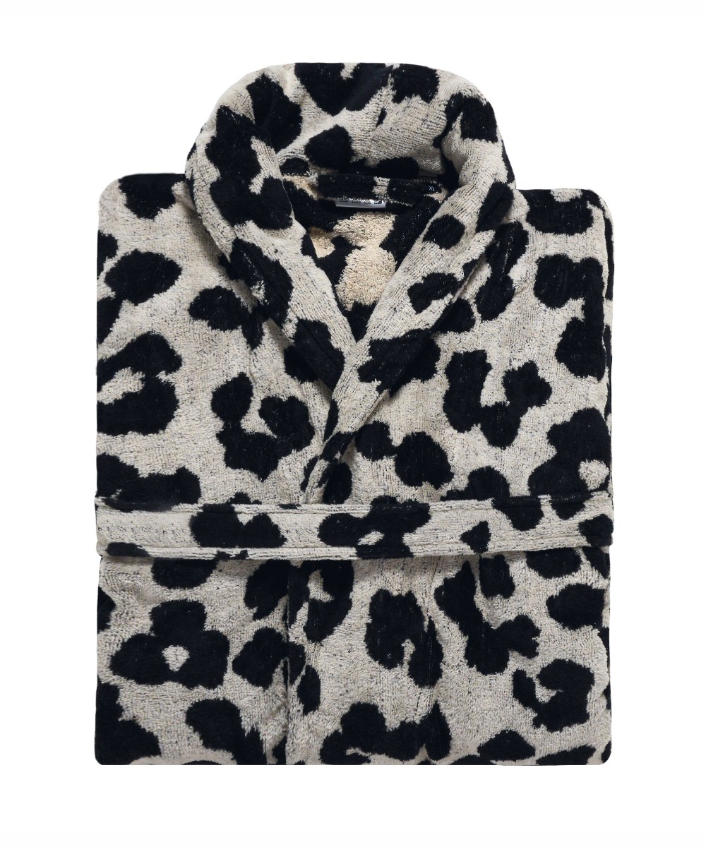 Μπουρνούζι με Γιακά Kentia Nemera XL Ecru-Black Extra Large