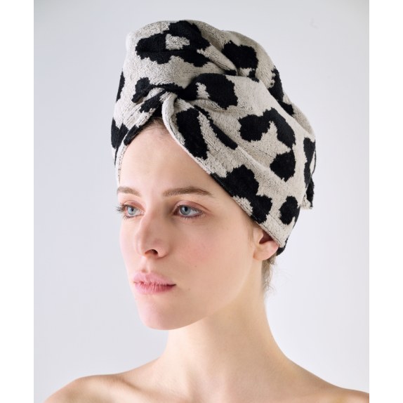 Πετσέτα Μαλλιών Kentia Nemera Ecru-Black 64x24x8