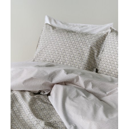 Σετ Παπλωματοθήκη Υπέρδιπλη 3 Τεμαχίων Kentia Nerikomi Brown-Beige-White 225x245