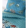 Σετ Παιδικό Κουβερλί Μονό 2 Τεμαχίων Kentia Pachy Blue-Mint 160x220