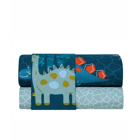 Σετ Παιδικά Σεντόνια Μονά 3 Τεμαχίων Kentia Pachy Blue-Mint 160x270