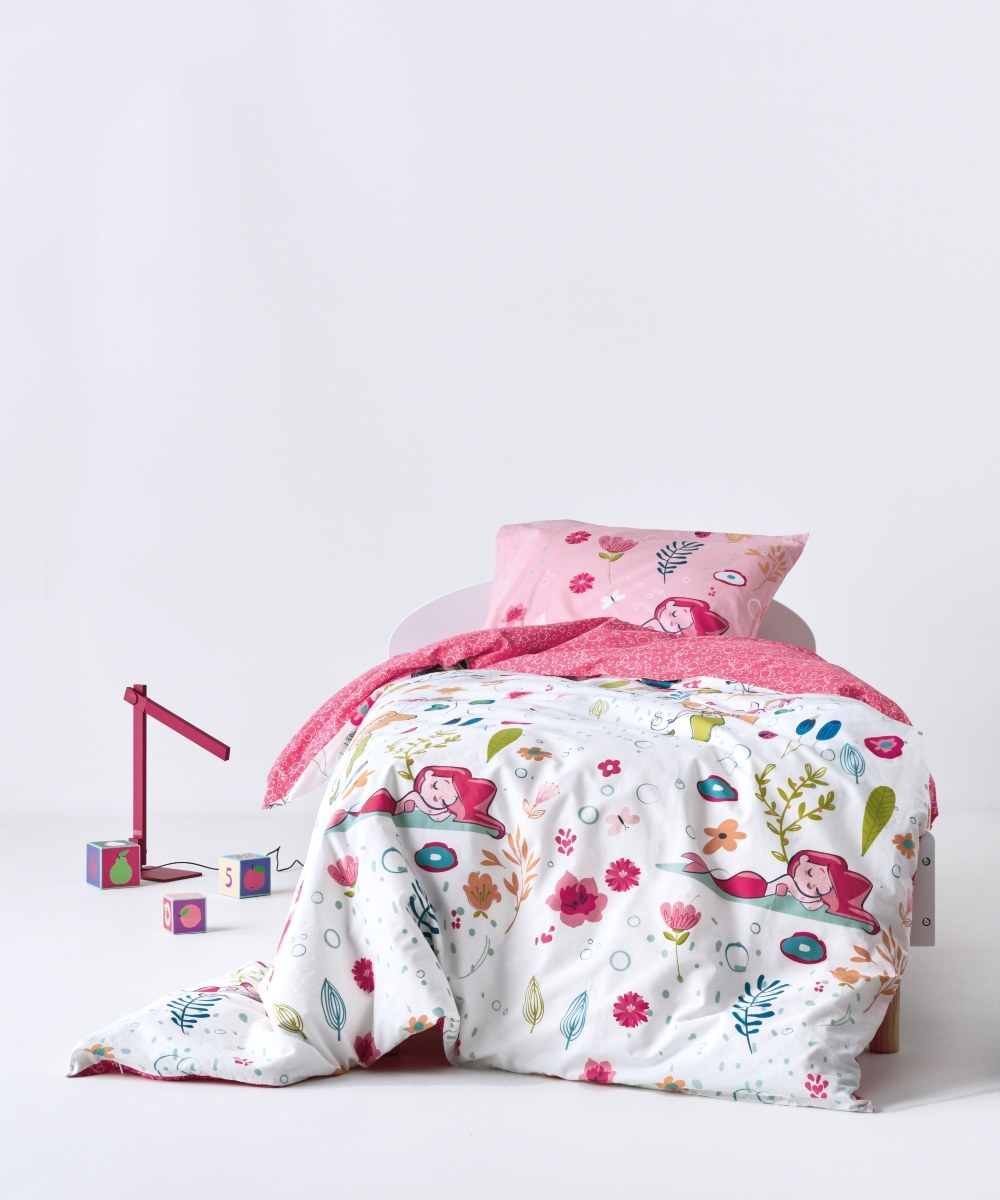 Σετ Παιδικά Σεντόνια Ημίδιπλα 3 Τεμαχίων Kentia Pady Magenta-Green-Yellow 190x270