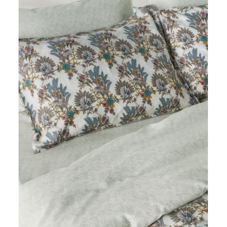 Σετ Μαξιλαροθήκες 2 Τεμαχίων Kentia Parrot Green-Blue-Yellow-Pink 50x70