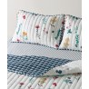 Σετ Κουβερλί Μονό 2 Τεμαχίων Kentia Raya White- Red- Blue- Green- Golden Yellow 160x220