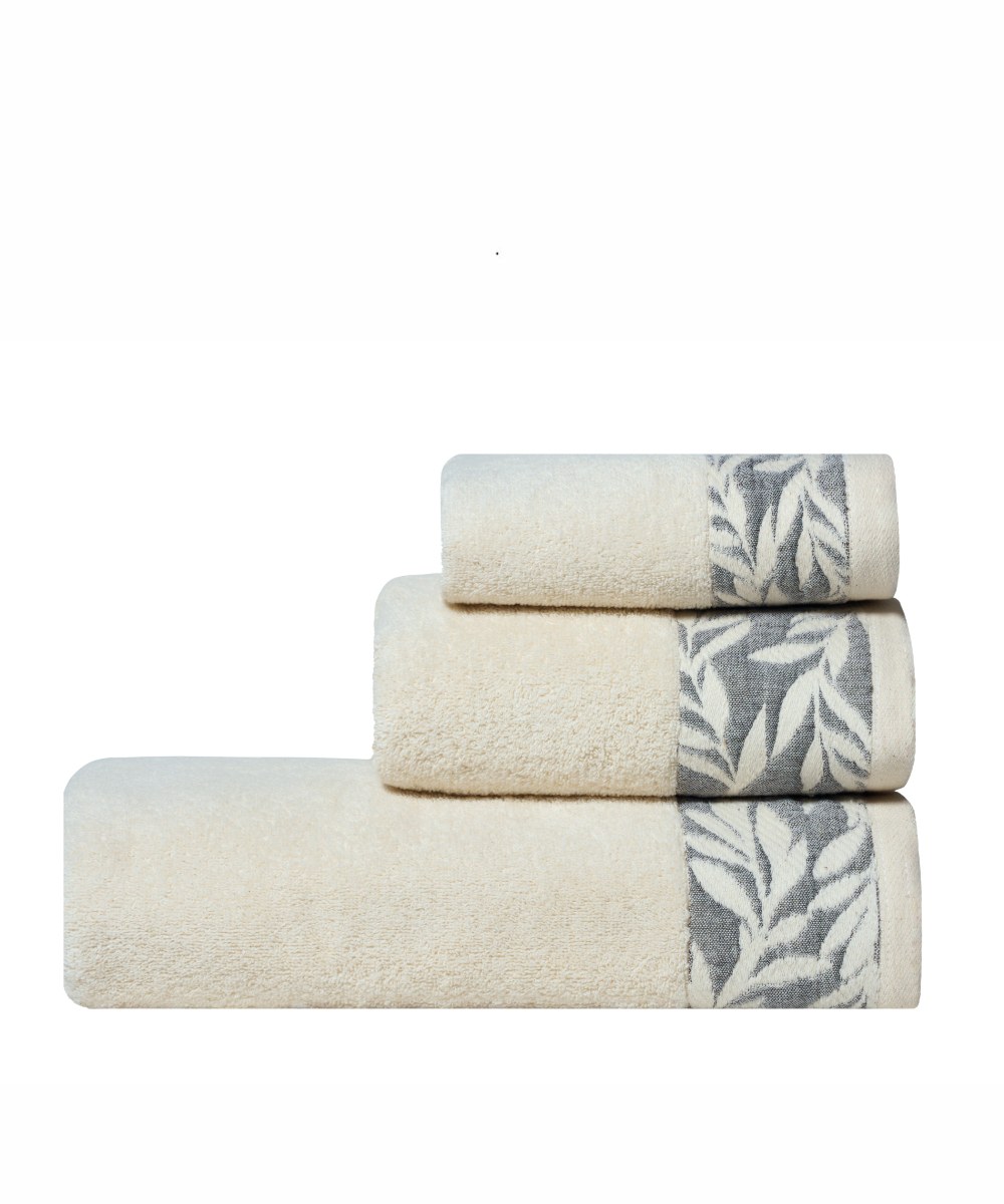 Σετ Πετσέτες 3 Τεμαχίων Kentia Samara 12 Beige 70x140,50x90,30x50