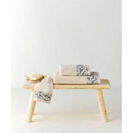 Σετ Πετσέτες 3 Τεμαχίων Kentia Samara 12 Beige 70x140,50x90,30x50