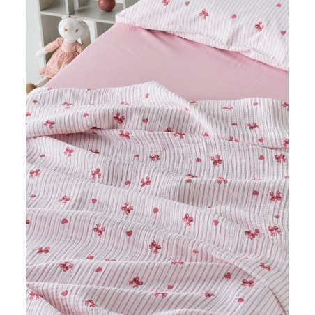 Κουβέρτα Αγκαλιάς Kentia Sassy A Pink-White 70x100