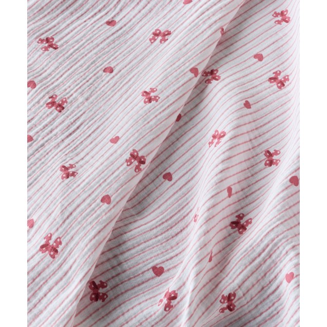 Κουβέρτα Αγκαλιάς Kentia Sassy A Pink-White 70x100
