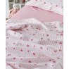 Κουβέρτα Κούνιας kentia Sassy A Pink-White 100x140