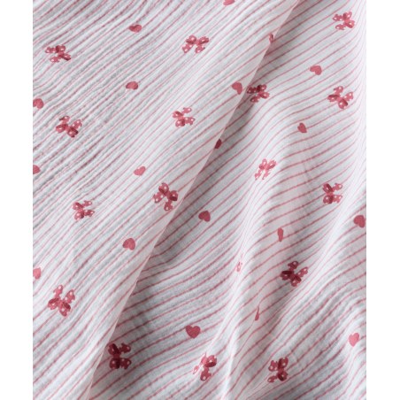 Κουβέρτα Κούνιας kentia Sassy A Pink-White 100x140