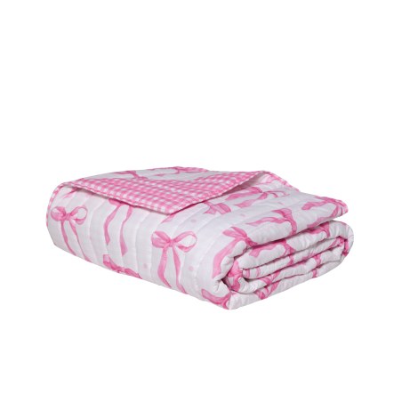 Σετ Παιδικό Κουβερλί Μονό 2 Τεμαχίων Kentia Sassy White-Pink 160x220