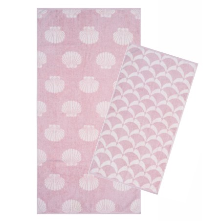 Σετ Πετσέτες 2 Τεμαχίων Kentia Sheru 14 Pink-Light Pink 70x140,50x90