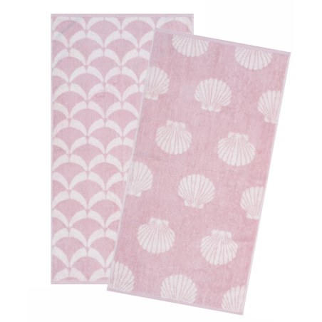 Σετ Πετσέτες Προσώπου 2 Τεμαχίων Kentia Sheru 14 Pink-Light Pink 50x90