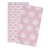 Σετ Πετσέτες Προσώπου 2 Τεμαχίων Kentia Sheru 14 Pink-Light Pink 50x90