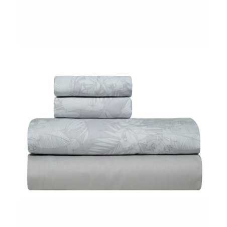 Σετ Σεντόνια Υπέρδιπλα 4 Τεμαχίων Kentia Solaya 22 Grey-Light Grey 240x270