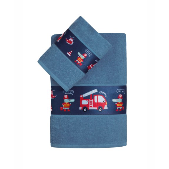 Σετ Πετσέτες 2 Τεμαχίων Kentia Sparky Blue-Petrol-Red...