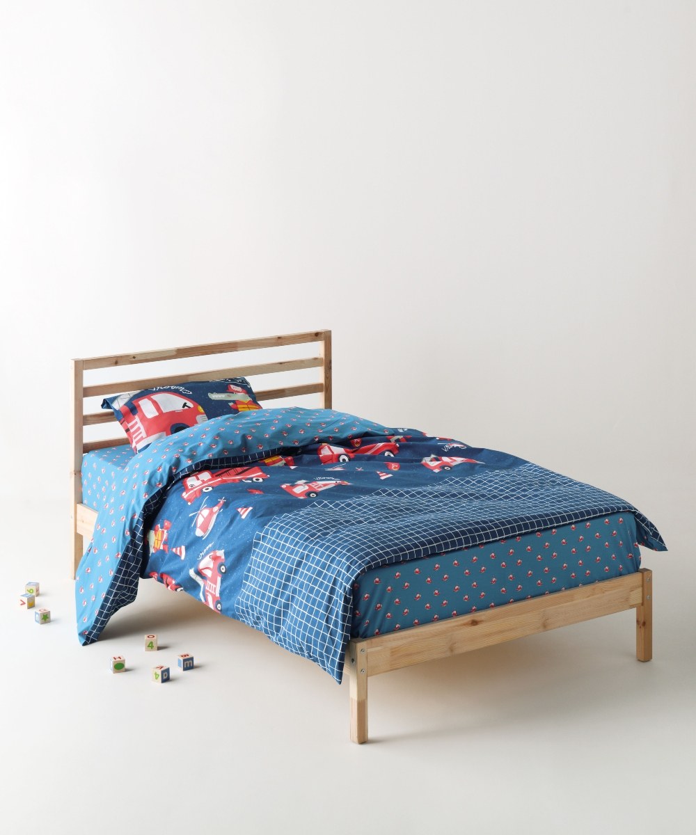 Σετ Παιδικά Σεντόνια Μονά 3 Τεμαχίων Kentia Sparky Blue-Petrol-Red 160x270