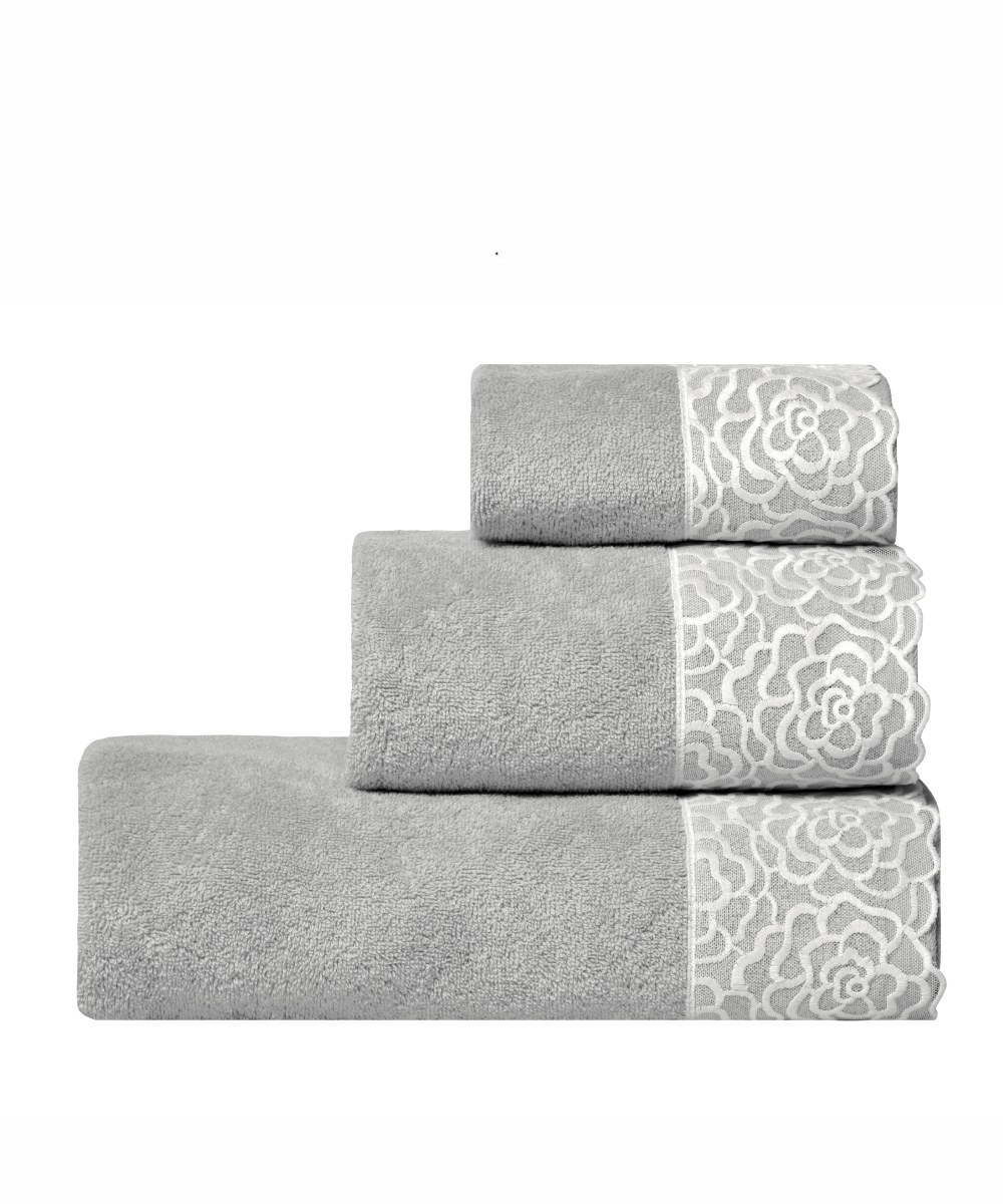 Σετ Πετσέτες 3 Τεμαχίων Kentia Starlight 22 Grey 70x140,50x90,30x50