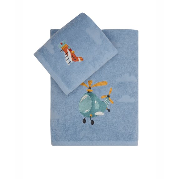 Σετ Βρεφικές Πετσέτες 2 Τεμαχίων Kentia Stefan Soft Blue...