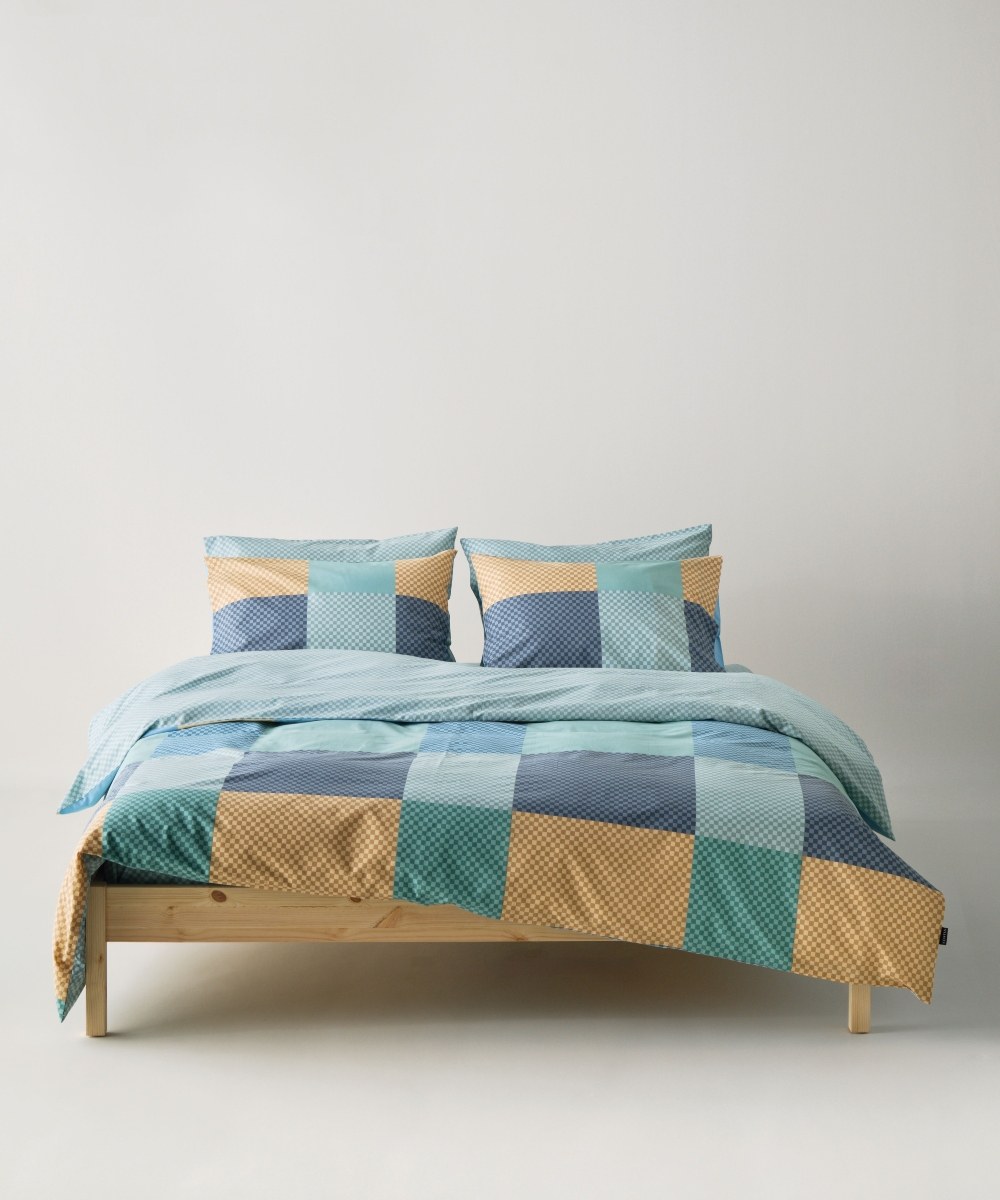 Σετ Σεντόνια Ημίδιπλα 3 Τεμαχίων Kentia Tetra Mint Green- Ciel- Ochre- Blue- Grey 190x270