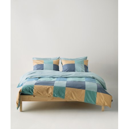 Σετ Σεντόνια Μονά 3 Τεμαχίων Kentia Tetra Mint Green- Ciel- Ochre- Blue- Grey 160x270